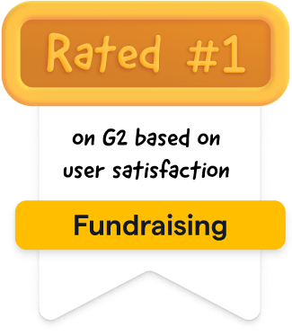 Number 1 rated fundraising platform G2 badge